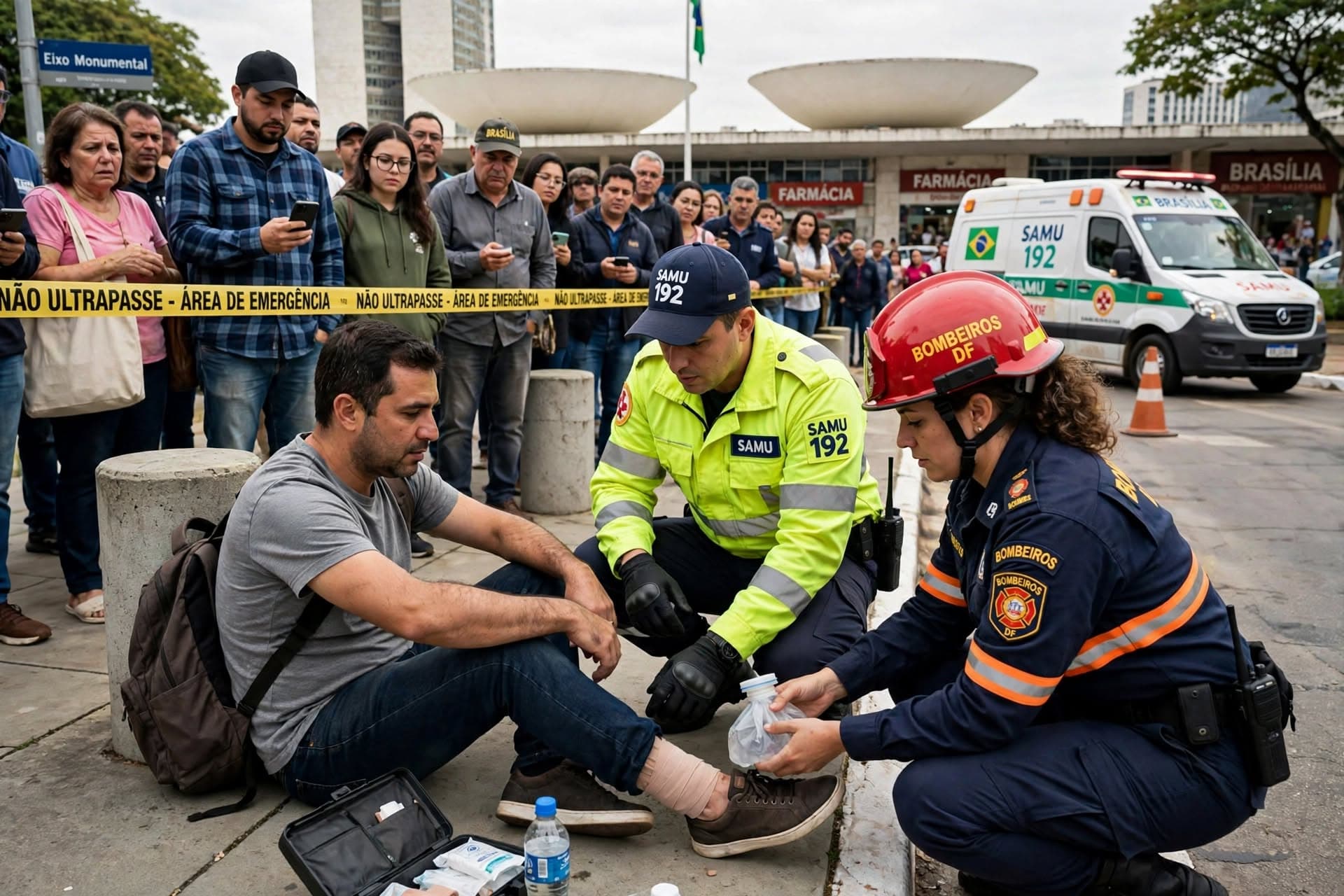 Brasília Pedestrian Crash: Speeding Car Kills One, Injures Two, Driver Detained by Police Brasília Pedestrian Crash: Speeding Car Kills One, Injures Two, Driver Detained by Police