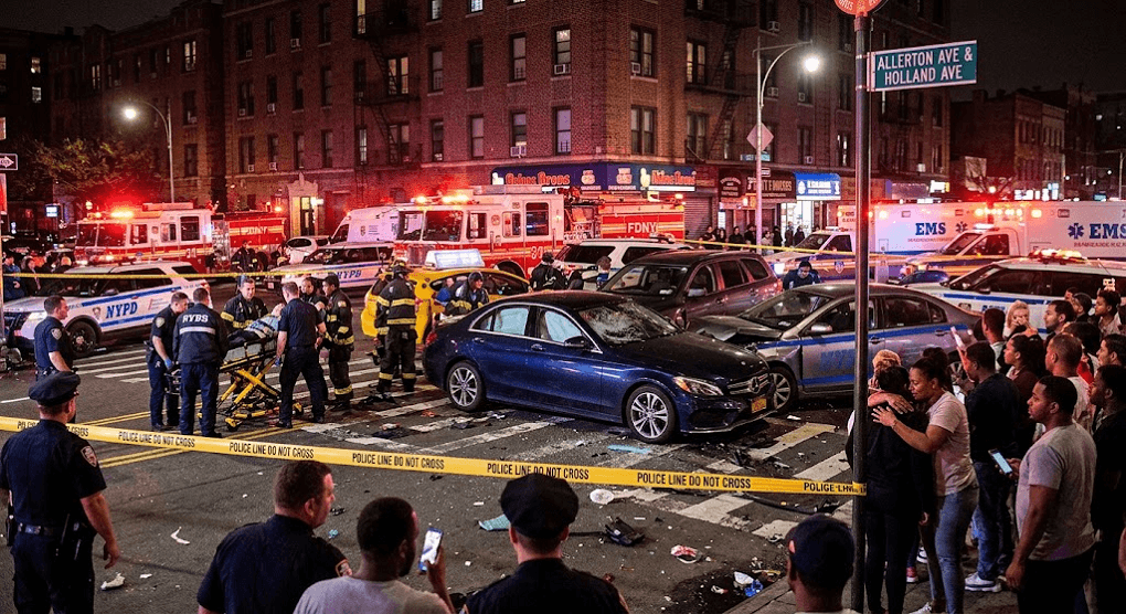 Tragedy in the Bronx: Mercedes Strikes Pedestrians, Killing 2 and Injuring Several in Multi-Vehicle Crash Tragedy in the Bronx: Mercedes Strikes Pedestrians, Killing 2 and Injuring Several in Multi-Vehicle Crash