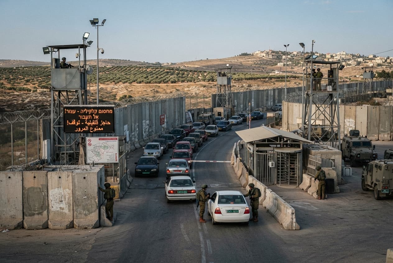 Checkpoint Shooting: Vehicle Targeted in High-Stakes Armed Incident Near Qalqiliya Checkpoint Shooting: Vehicle Targeted in High-Stakes Armed Incident Near Qalqiliya