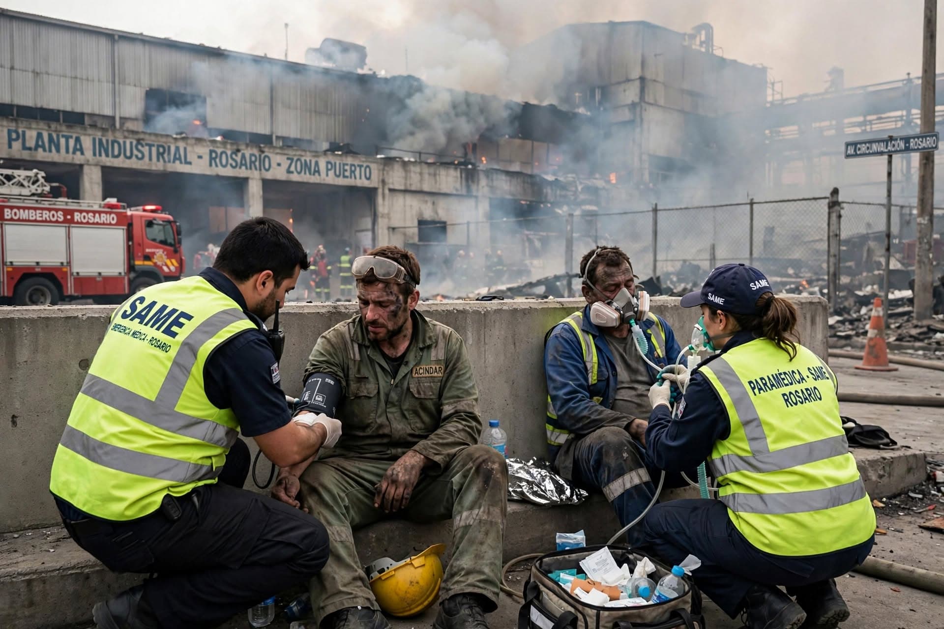 Rosario Industrial Fire Tragedy: Chemical Plant Blaze Kills One, Injures Six, Hazmat Teams Deployed Rosario Industrial Fire Tragedy: Chemical Plant Blaze Kills One, Injures Six, Hazmat Teams Deployed