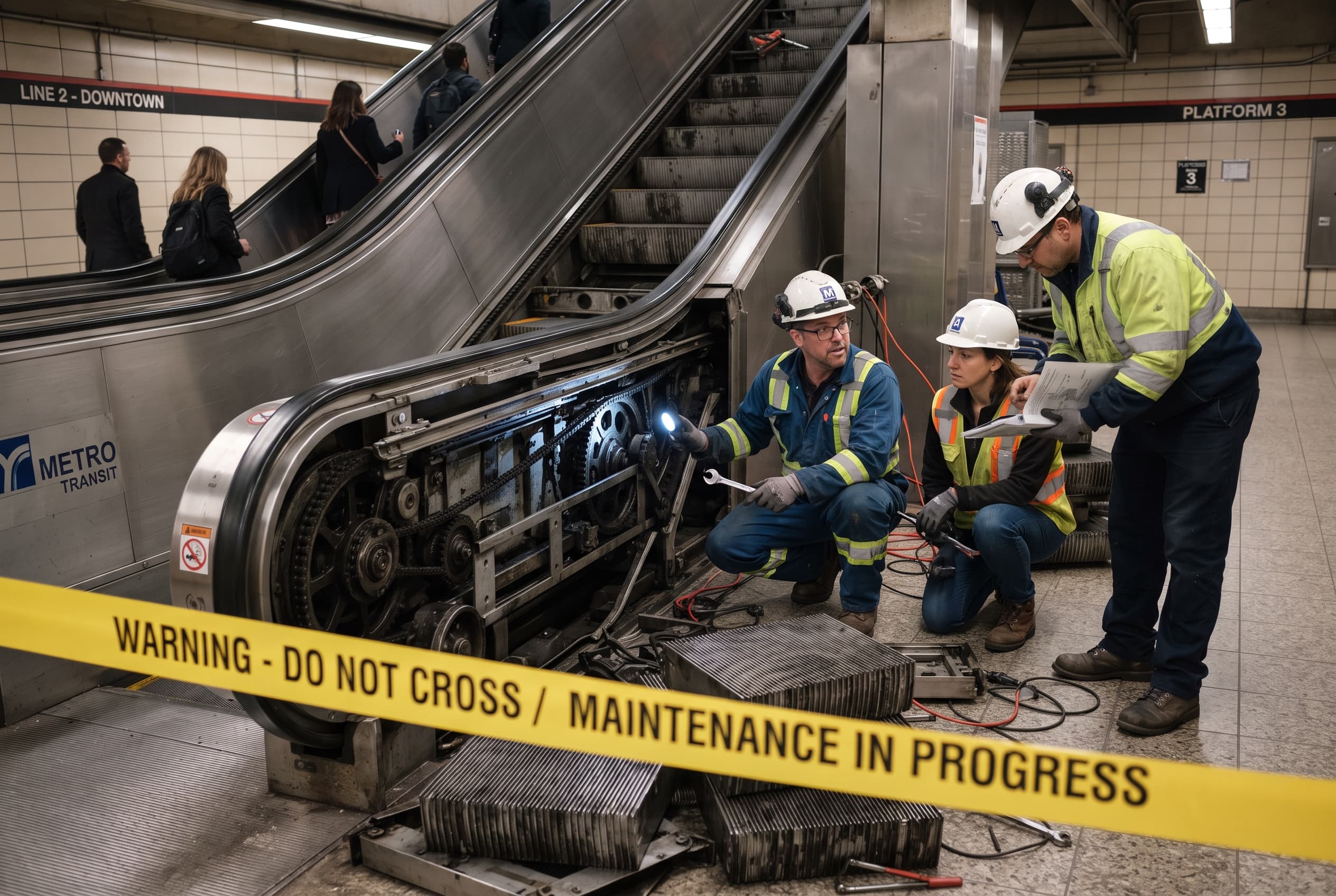 Transit Hazard in Causeway Bay: MTR Station Escalator Reversal Leaves Five Commuters Injured Transit Hazard in Causeway Bay: MTR Station Escalator Reversal Leaves Five Commuters Injured