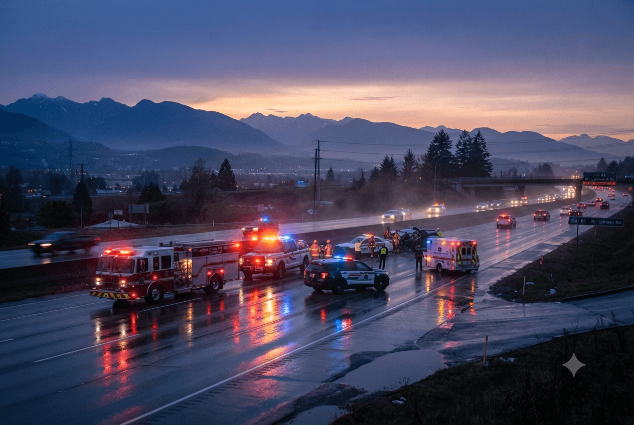 Fatal Rollover On Highway 1: One Life Lost, One Person Hospitalized In Abbotsford Crash Fatal Rollover On Highway 1: One Life Lost, One Person Hospitalized In Abbotsford Crash