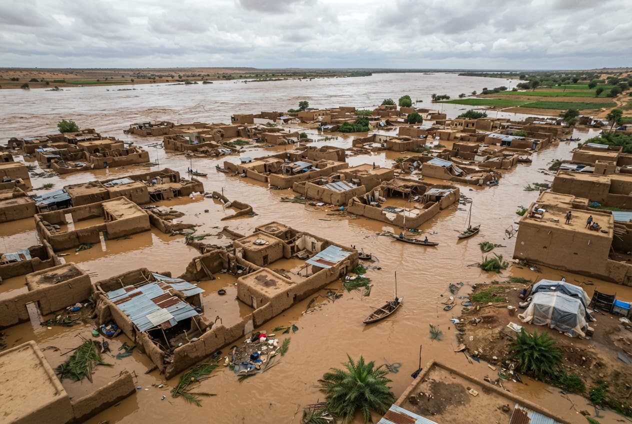 Riverine Flood Crisis, Sudan Blue Nile State Neighborhoods Inundated and Seven Dead From Rising Waters Riverine Flood Crisis, Sudan Blue Nile State Neighborhoods Inundated and Seven Dead From Rising Waters