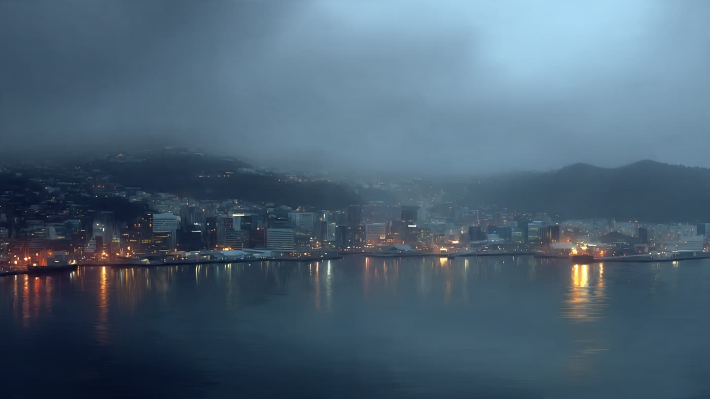 Between the Green Slopes and the Churning Sea: A City Under the Heavy Rain Between the Green Slopes and the Churning Sea: A City Under the Heavy Rain