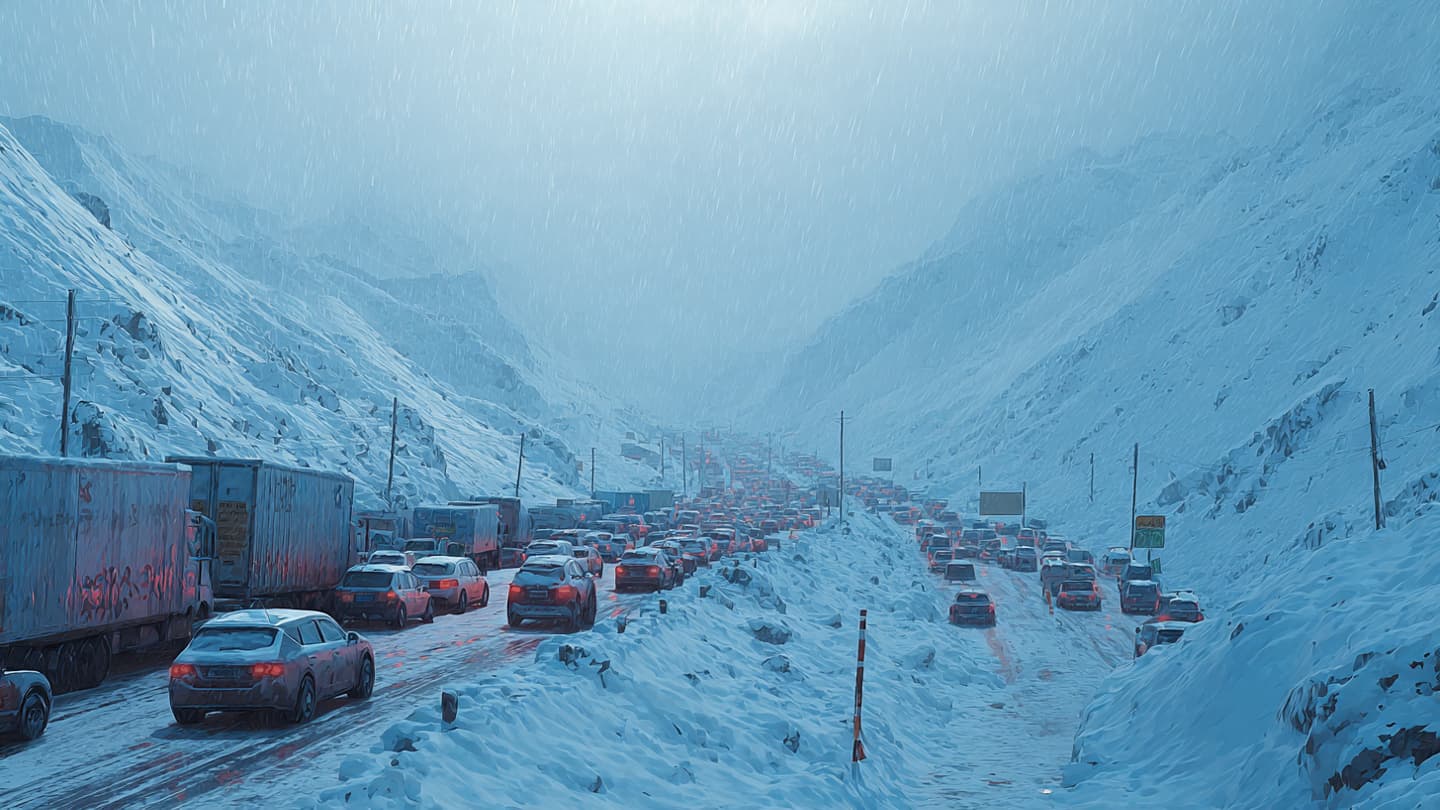 Between Towering Peaks And Blinding Snowfall, Andes Travelers Faced Long Hours Of Isolation Yesterday Between Towering Peaks And Blinding Snowfall, Andes Travelers Faced Long Hours Of Isolation Yesterday