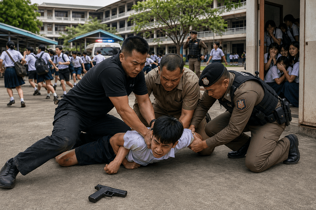 School Shooting Horror in Kamphaeng Phet: 14-Year-Old Student Subdued After Opening Fire in Northern Thailand Classrooms School Shooting Horror in Kamphaeng Phet: 14-Year-Old Student Subdued After Opening Fire in Northern Thailand Classrooms