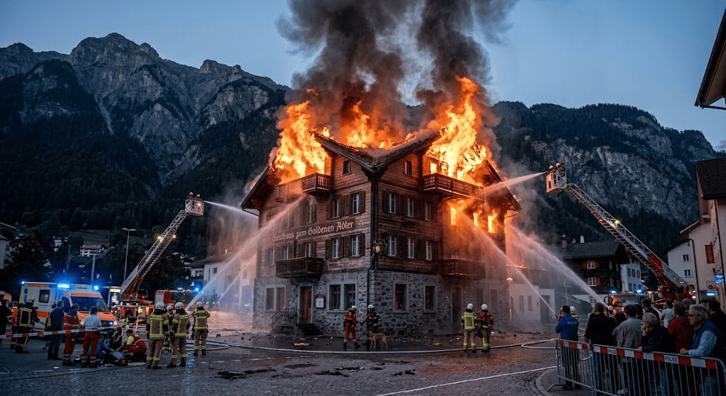 Inferno in the Alps: 5 Missing, 8 Injured as Major Fire Destroys Restaurant and Apartments in Thusis Inferno in the Alps: 5 Missing, 8 Injured as Major Fire Destroys Restaurant and Apartments in Thusis