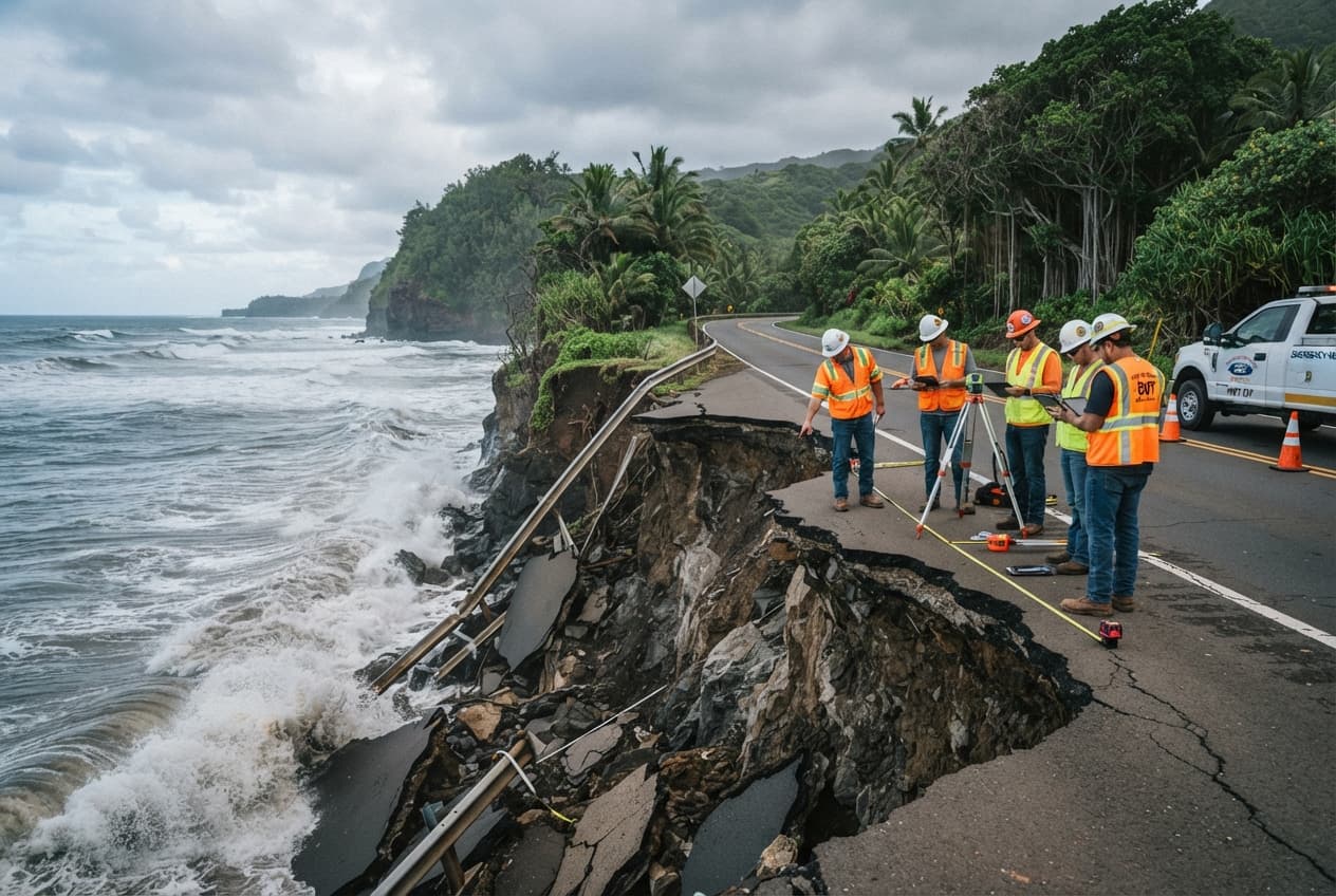 Island Infrastructure Crisis: Severe Flooding and Structural Collapse Follow Hurricane Strike on Big Island Island Infrastructure Crisis: Severe Flooding and Structural Collapse Follow Hurricane Strike on Big Island