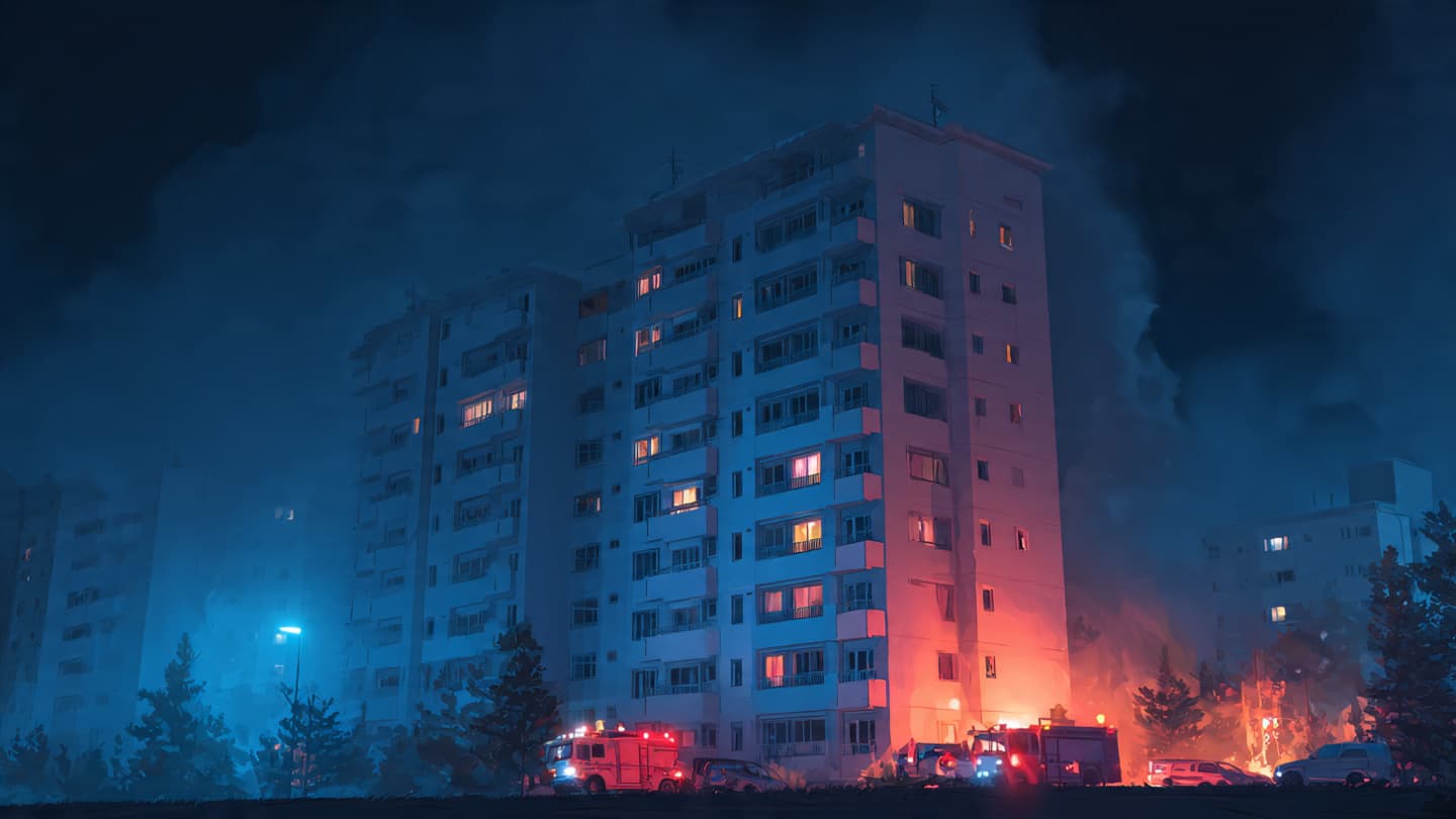 Between Concrete Towers and Lingering Smoke, Anxiety Spread Through A South Korean Residential Neighborhood Yesterday Between Concrete Towers and Lingering Smoke, Anxiety Spread Through A South Korean Residential Neighborhood Yesterday