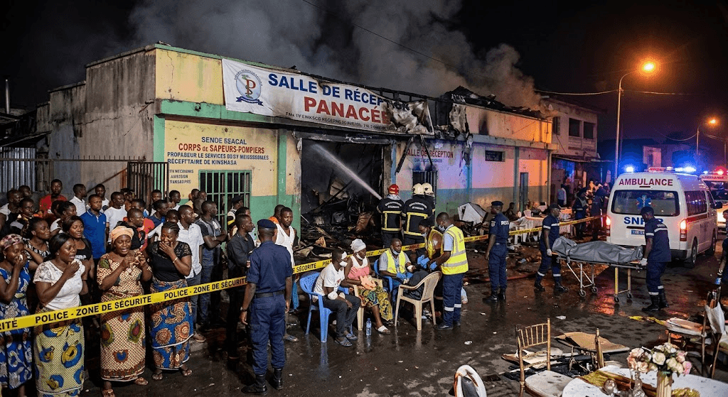 Tragedy in Kinshasa: Devastating Wedding Hall Fire Claims 22 Lives Tragedy in Kinshasa: Devastating Wedding Hall Fire Claims 22 Lives