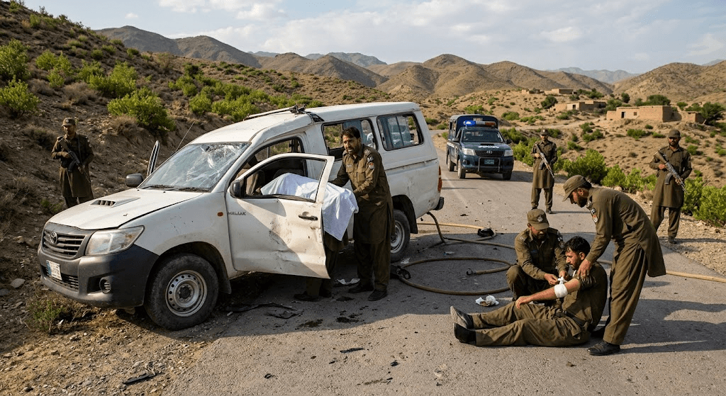 Police Driver Killed, 6 Wounded in Deadly IED Attack on Patrol Van in Karak Police Driver Killed, 6 Wounded in Deadly IED Attack on Patrol Van in Karak