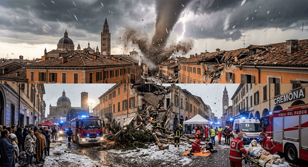 Storm Fury in Northern Italy: Tornado and Massive Hail Leave Dozens Injured Storm Fury in Northern Italy: Tornado and Massive Hail Leave Dozens Injured