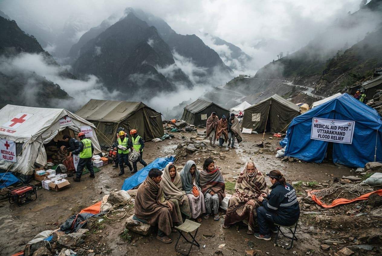 Himalayan Trail Tragedy: Flash Floods Near Kedarnath Temple Leave Three Pilgrims Dead Himalayan Trail Tragedy: Flash Floods Near Kedarnath Temple Leave Three Pilgrims Dead