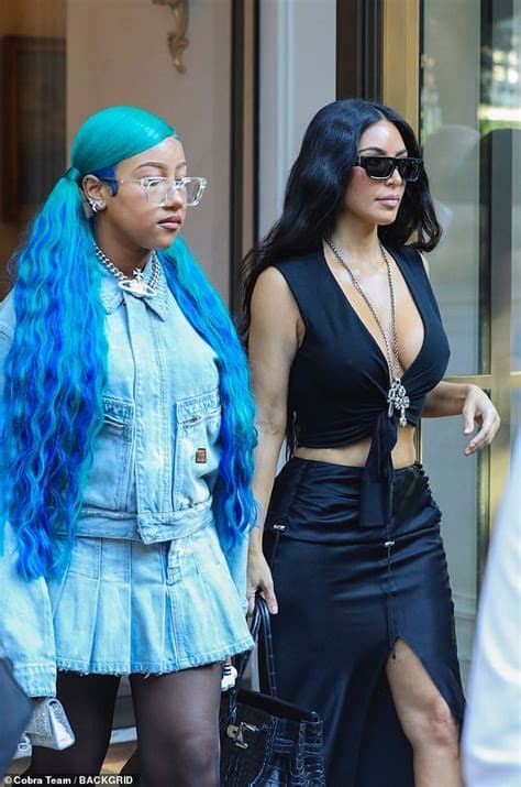 Kim Kardashian Channels Daughter North in Blue Hair and Piercings for 2026 Halloween Costume Kim Kardashian Channels Daughter North in Blue Hair and Piercings for 2026 Halloween Costume