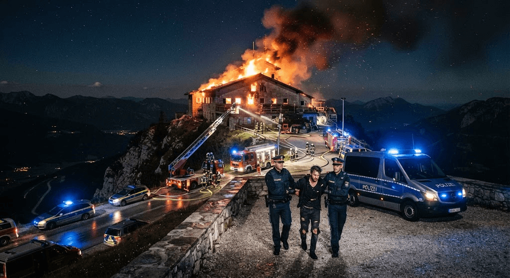 Man Arrested After Fire Breaks Out at Hitler’s Former Alpine Retreat, the Kehlsteinhaus Man Arrested After Fire Breaks Out at Hitler’s Former Alpine Retreat, the Kehlsteinhaus