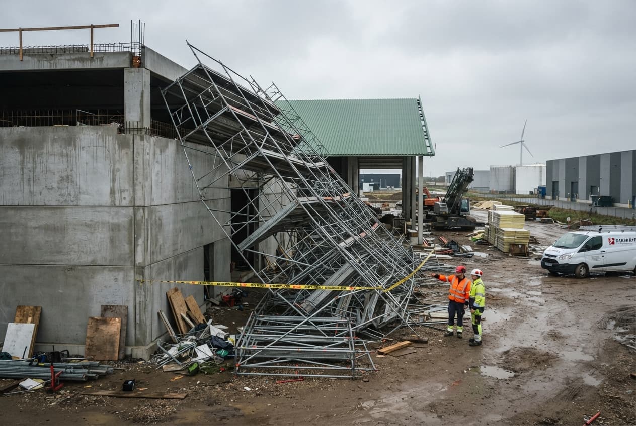 Construction Site Collapse: Fatal Injury Reported After Scaffolding Structure Gives Way In Odense Construction Site Collapse: Fatal Injury Reported After Scaffolding Structure Gives Way In Odense