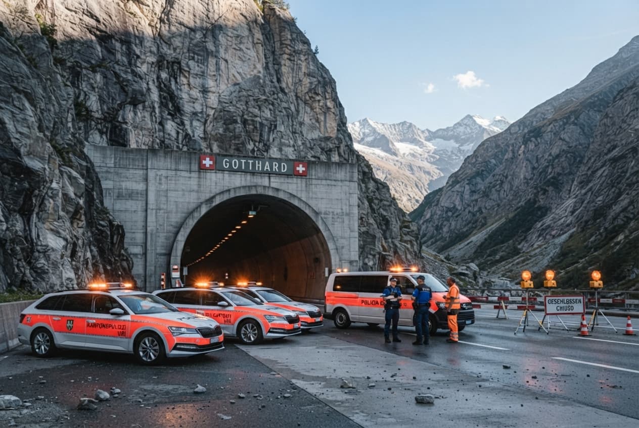 Tunnel Crash Stuns Switzerland: Cantonal Authorities Confirm Two Injured in Gotthard Route Pileup Tunnel Crash Stuns Switzerland: Cantonal Authorities Confirm Two Injured in Gotthard Route Pileup