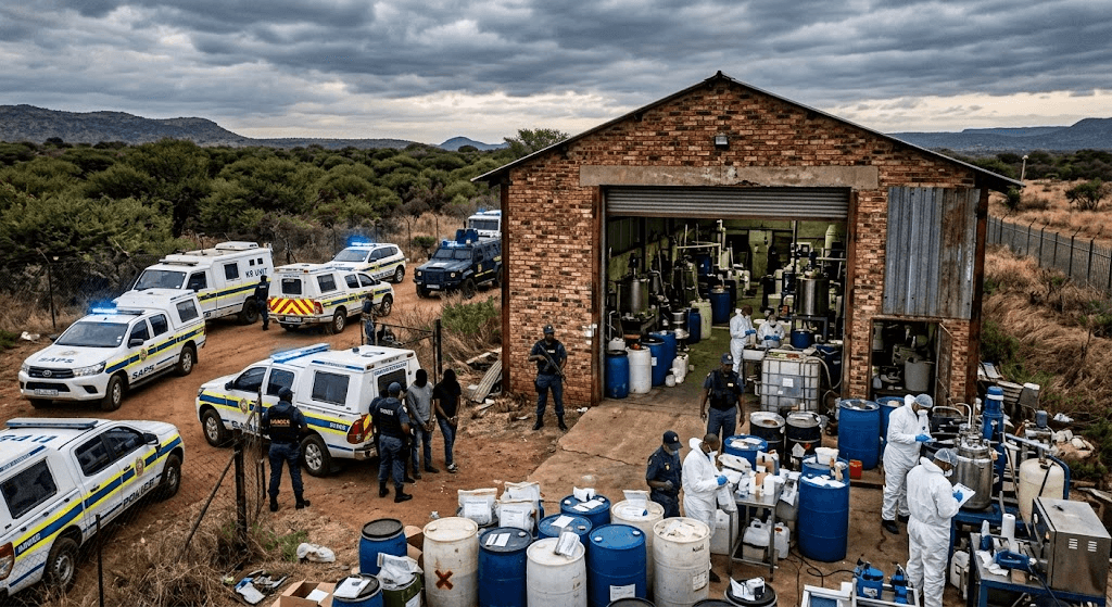 R500m Mega Drug Lab Busted in Makhado, Limpopo R500m Mega Drug Lab Busted in Makhado, Limpopo