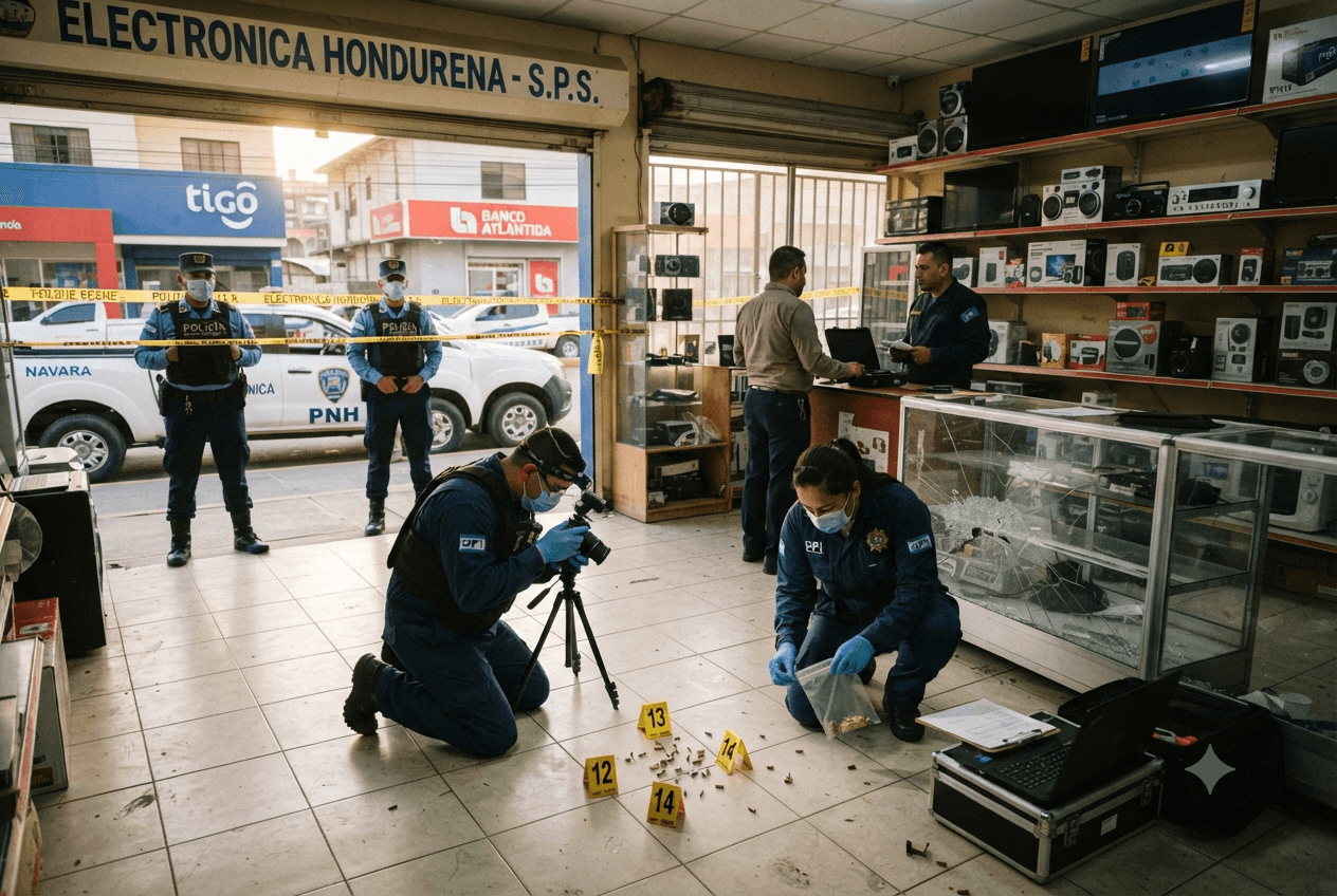 San Pedro Sula Armed Robbery: Store Hold-Up and Shootout Leaves Security Guard Dead San Pedro Sula Armed Robbery: Store Hold-Up and Shootout Leaves Security Guard Dead
