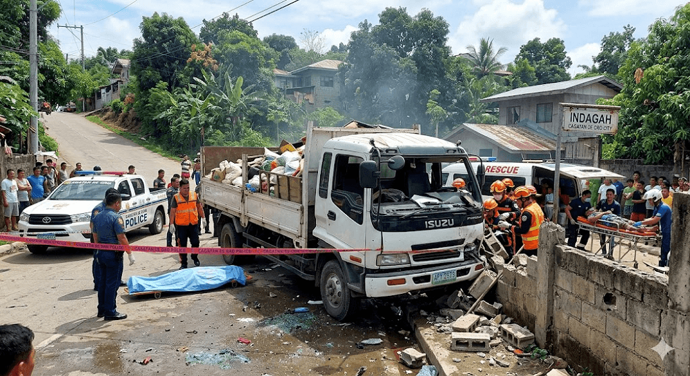 Fatal Crash in Cagayan de Oro: One Dead, Two Injured After Truck Smashes Into Perimeter Fence Fatal Crash in Cagayan de Oro: One Dead, Two Injured After Truck Smashes Into Perimeter Fence