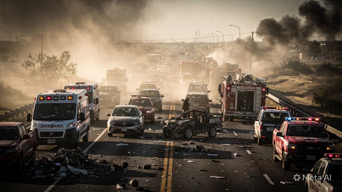 Highway Tragedy in Mexico: Five People Dead Following Massive Multi-Vehicle Pile-up on Queretaro Route Highway Tragedy in Mexico: Five People Dead Following Massive Multi-Vehicle Pile-up on Queretaro Route