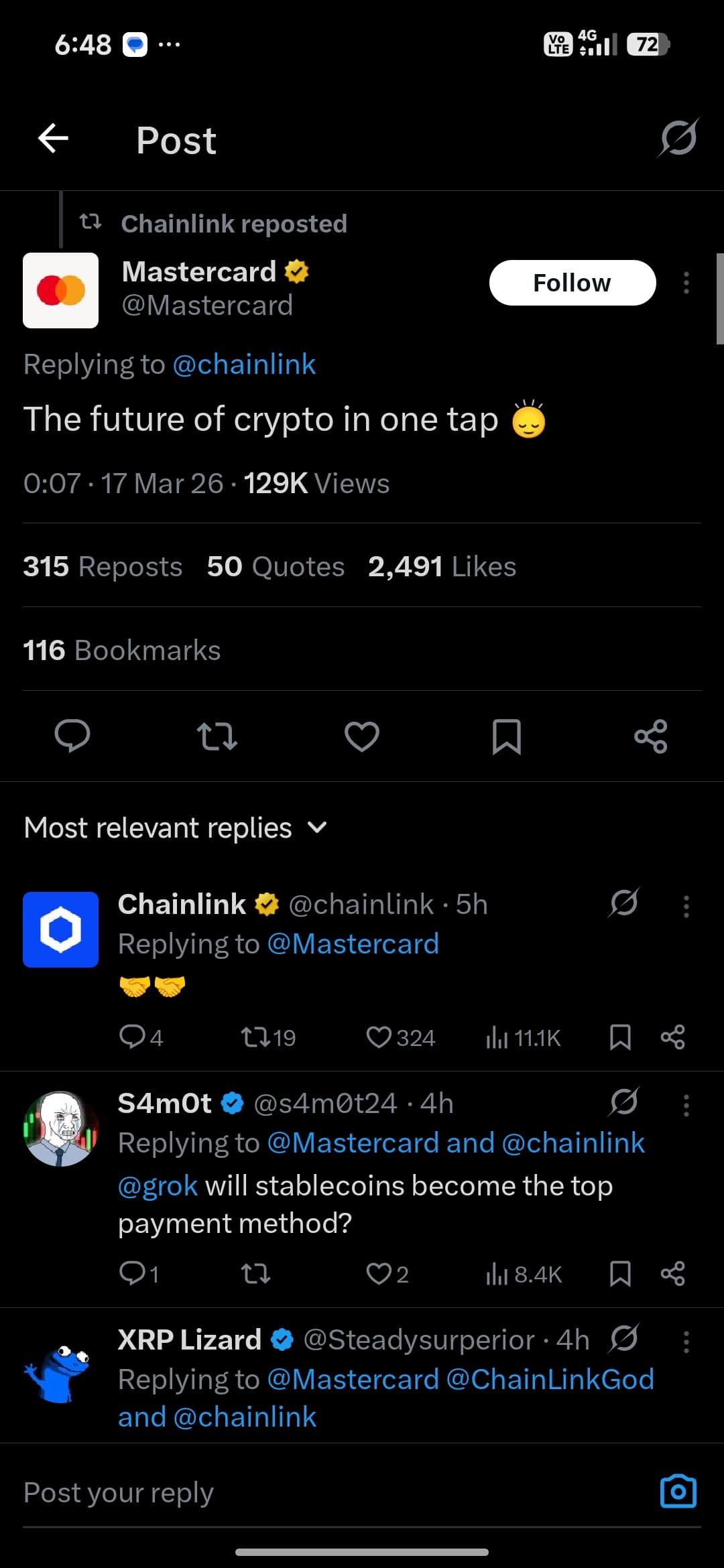 Mastercard Flips the Switch: 3.5 Billion Users Can Now Buy Crypto "Onchain" via Chainlink Mastercard Flips the Switch: 3.5 Billion Users Can Now Buy Crypto "Onchain" via Chainlink