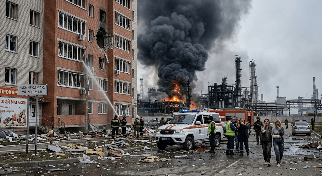 Devastation in Nizhnekamsk: Ukrainian Drone Attack Leaves 12 Dead, Dozens Injured Devastation in Nizhnekamsk: Ukrainian Drone Attack Leaves 12 Dead, Dozens Injured