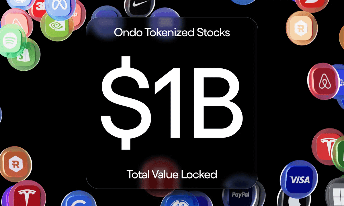 Ondo Finance Passes $1 Billion TVL as Tokenized Stocks Gain Momentum Ondo Finance Passes $1 Billion TVL as Tokenized Stocks Gain Momentum