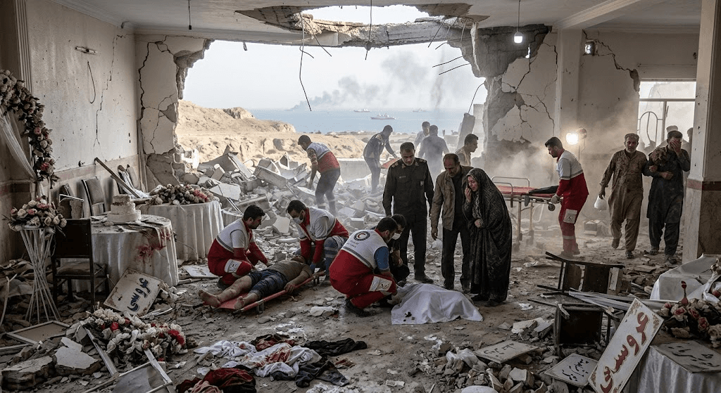 Tragedy in Southern Iran: Five Killed and Over 50 Wounded After Missile Shrapnel Strikes Wedding Celebration Tragedy in Southern Iran: Five Killed and Over 50 Wounded After Missile Shrapnel Strikes Wedding Celebration