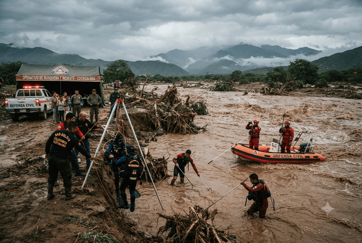 Cochabamba River Overflow: Engorged Waters Breach Banks and Drown Three Farmers in Bolivia Cochabamba River Overflow: Engorged Waters Breach Banks and Drown Three Farmers in Bolivia