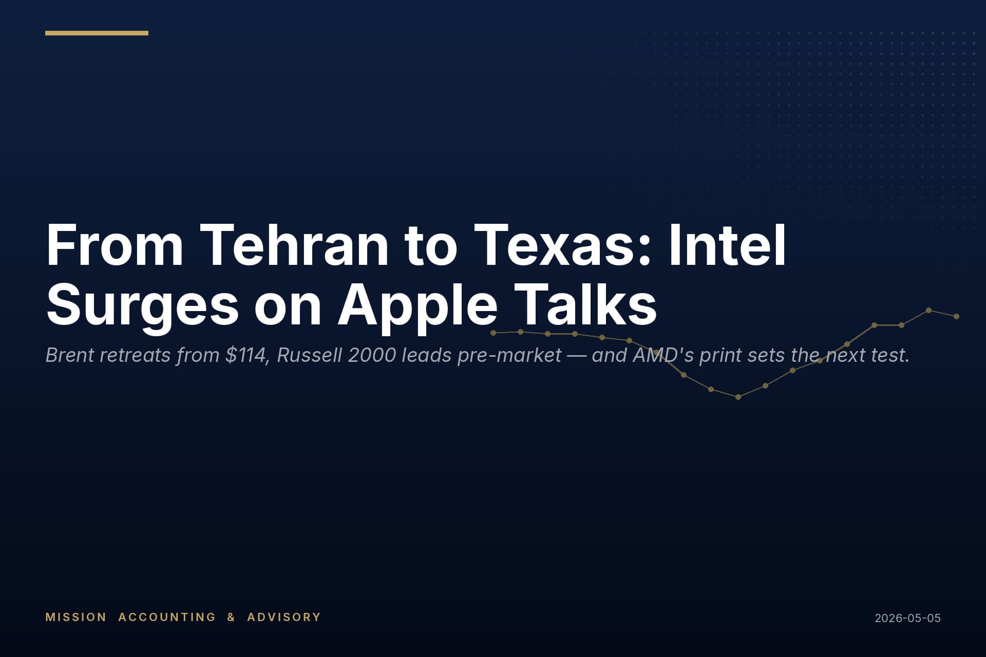 From Tehran to Texas: Intel Surges on Apple Talks as Markets Reset for Tuesday's Open From Tehran to Texas: Intel Surges on Apple Talks as Markets Reset for Tuesday's Open