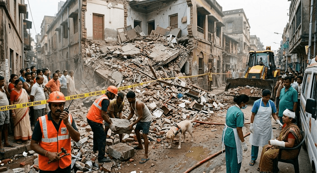 Tragedy in Kolkata: 1 Dead, 19 Injured After Building Collapses in Jorabagan Tragedy in Kolkata: 1 Dead, 19 Injured After Building Collapses in Jorabagan