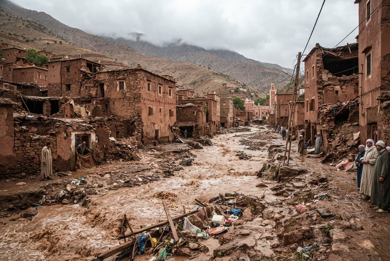 Mountain Flash Flood, Morocco Atlas Villages Count Four Dead After Sudden Torrential Rains Mountain Flash Flood, Morocco Atlas Villages Count Four Dead After Sudden Torrential Rains