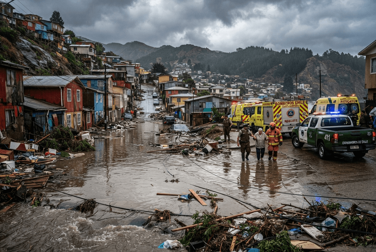 Chile Storm Emergency: Violent Rains Kill Three People As Widespread Power Outages Grip Regions Chile Storm Emergency: Violent Rains Kill Three People As Widespread Power Outages Grip Regions