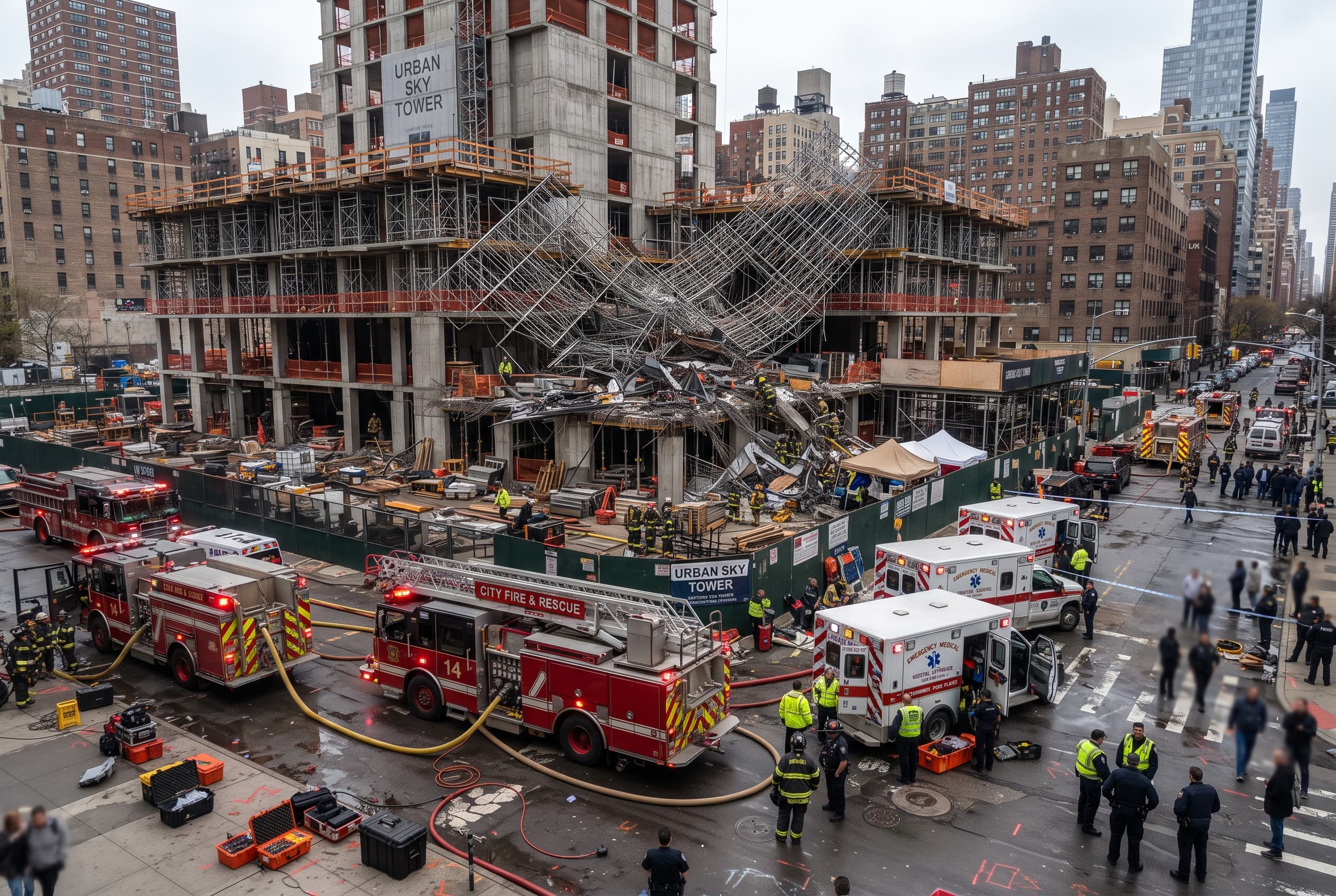 Scaffolding Collapse in Shenzhen: Commercial Complex Construction Site Accident Leaves Two Dead Scaffolding Collapse in Shenzhen: Commercial Complex Construction Site Accident Leaves Two Dead