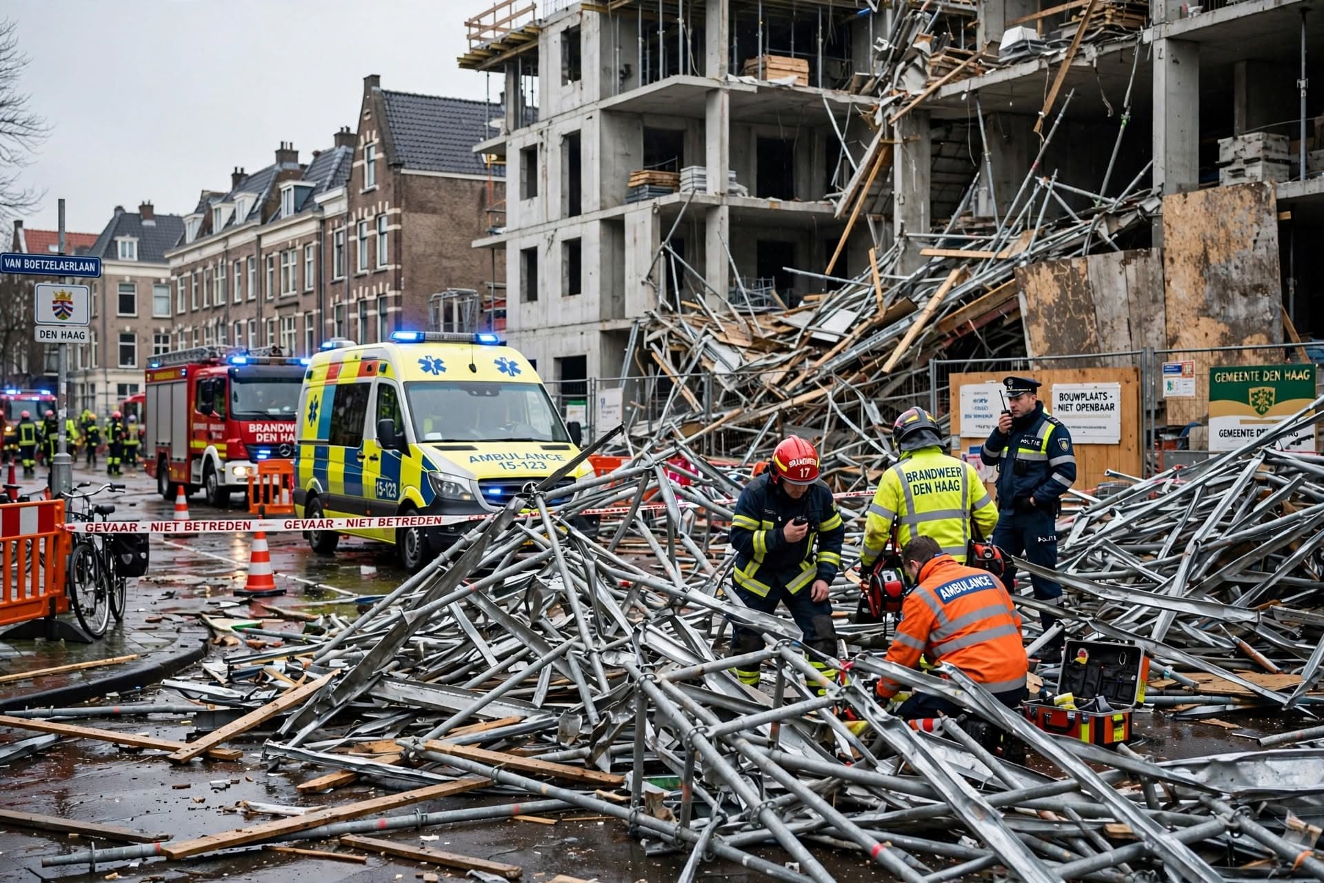 The Hague Scaffolding Collapse: Two Workers Killed as Construction Structure Fails, Police Confirm Today The Hague Scaffolding Collapse: Two Workers Killed as Construction Structure Fails, Police Confirm Today