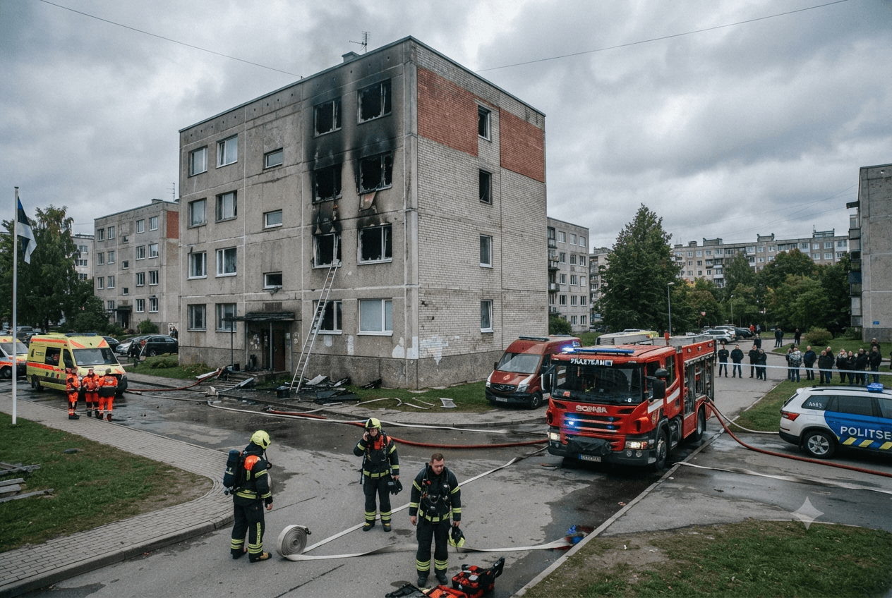 Fatal Apartment Fire in Tallinn: Three People Killed in Major Residential Building Blaze Today Fatal Apartment Fire in Tallinn: Three People Killed in Major Residential Building Blaze Today