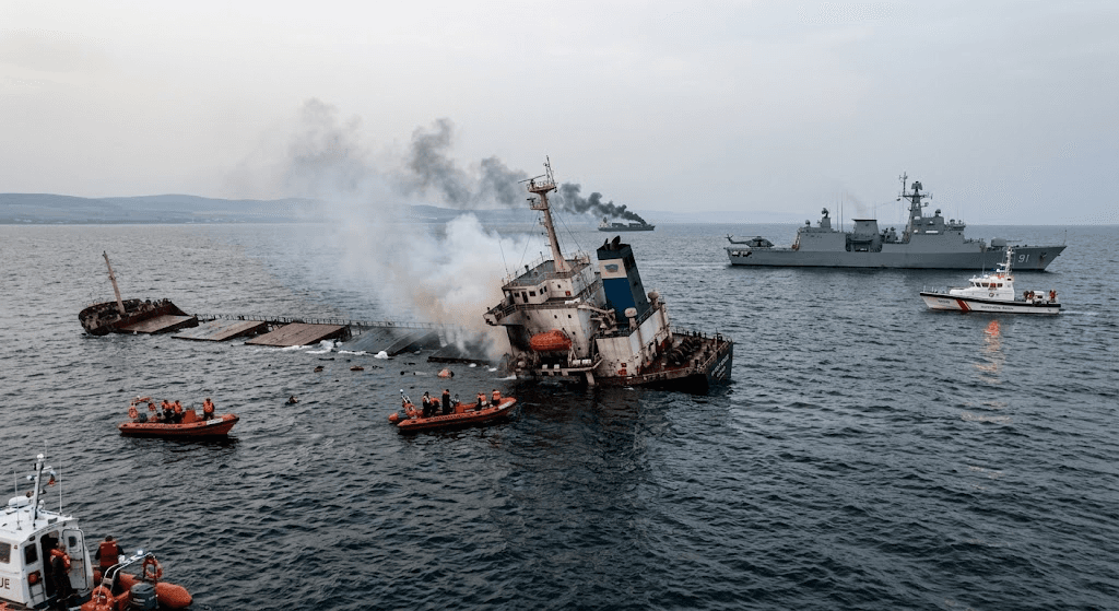 Black Sea Escalation: Drone Attacks Hit Two Commercial Ships Off Bulgaria, Sinking One Black Sea Escalation: Drone Attacks Hit Two Commercial Ships Off Bulgaria, Sinking One