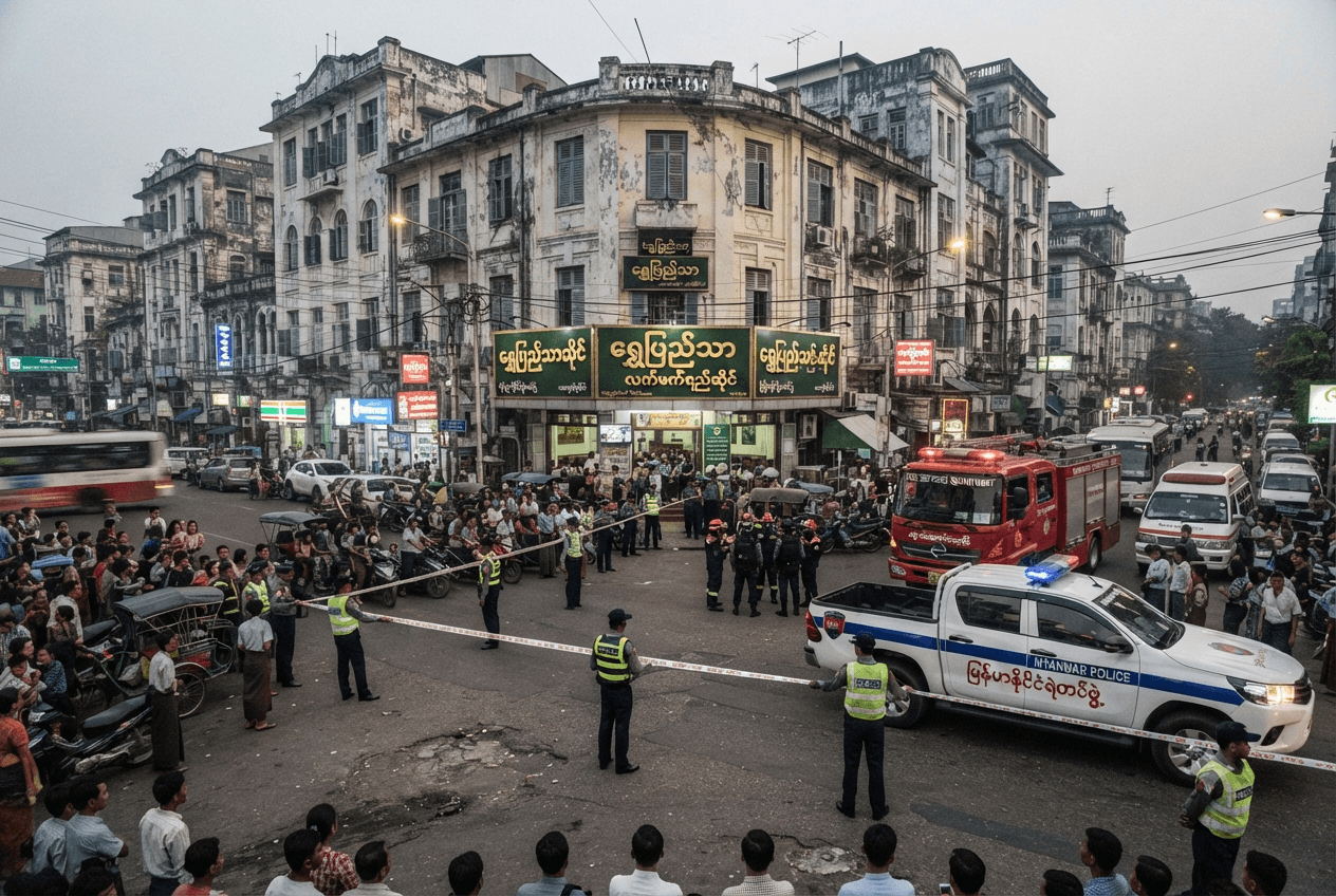 Yangon Teahouse Shooting: Two Dead Following Armed Attack In Crowded Downtown Commercial District Yangon Teahouse Shooting: Two Dead Following Armed Attack In Crowded Downtown Commercial District