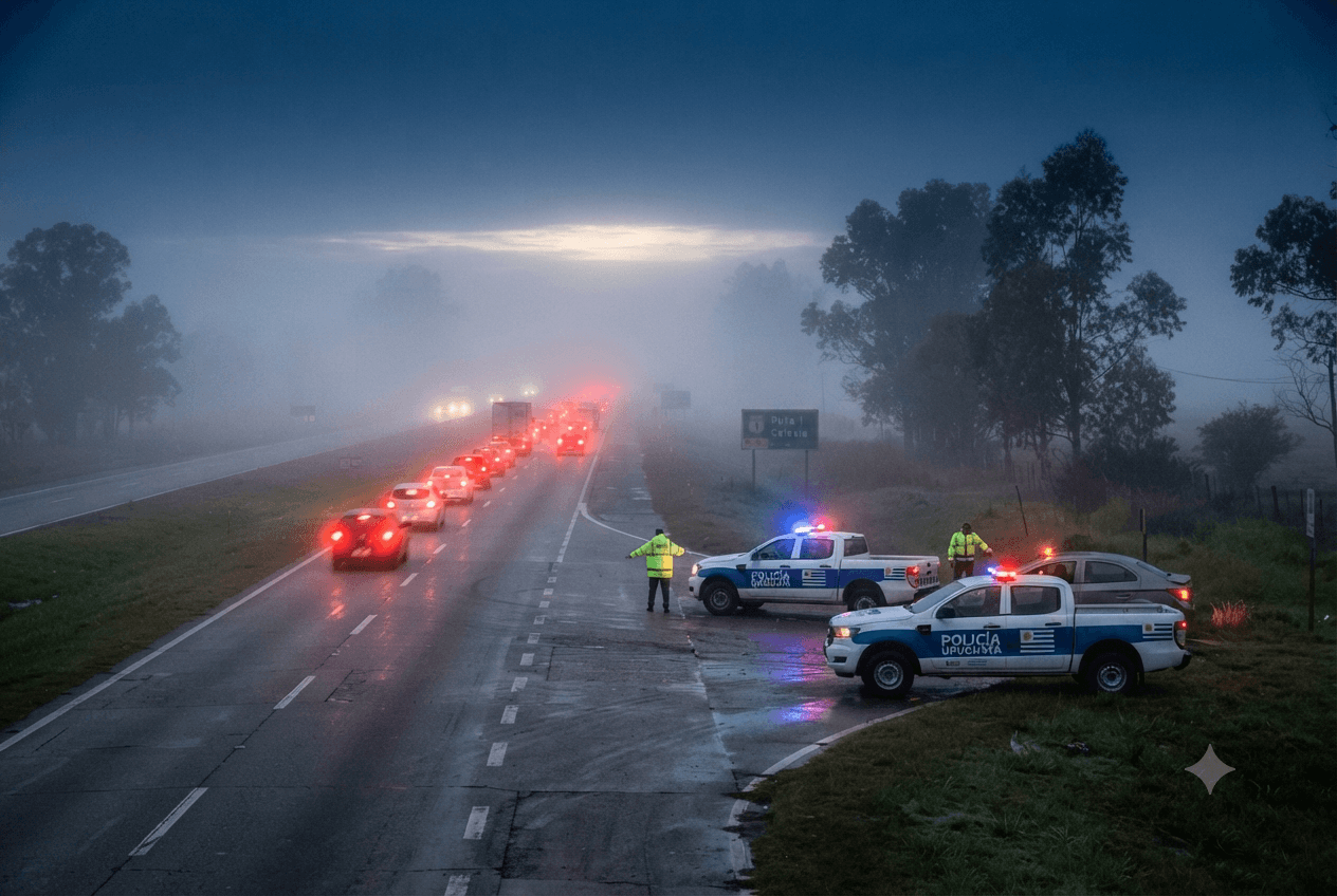 Route One Disaster: Multi-Vehicle Collision in Dense Fog Leaves Three Dead in Uruguay Route One Disaster: Multi-Vehicle Collision in Dense Fog Leaves Three Dead in Uruguay