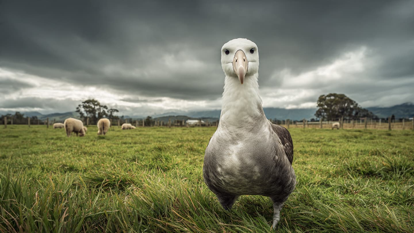 When the Cyclone Whispers to the Wing, A Solitary Albatross Finds Rest in Green Pastures When the Cyclone Whispers to the Wing, A Solitary Albatross Finds Rest in Green Pastures