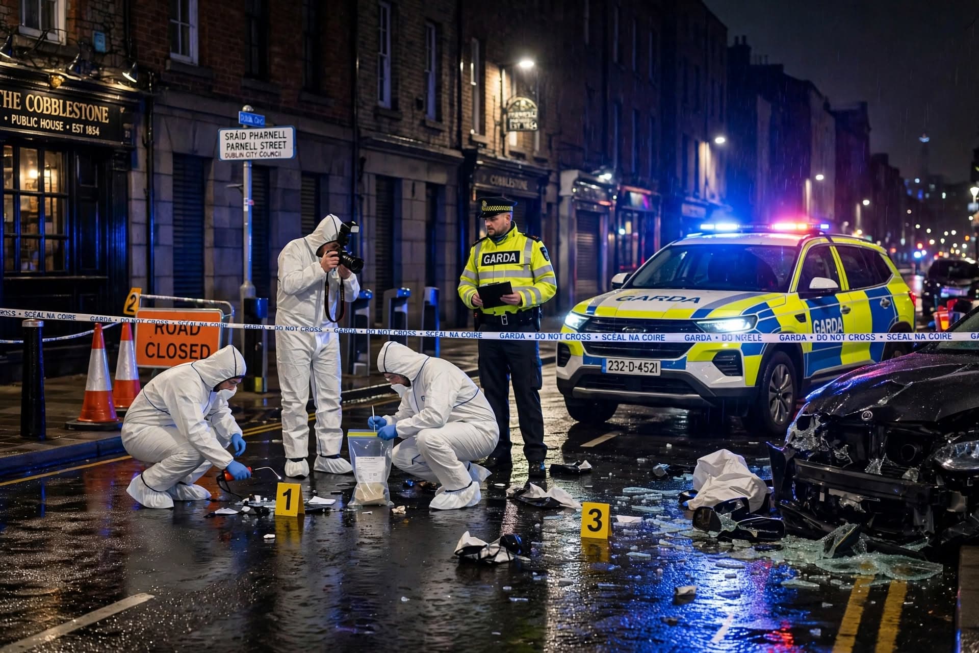 Pedestrian Killed And Driver Critical After Nighttime Hit-And-Run Horror In Dublin, Gardai Hunt Suspect Pedestrian Killed And Driver Critical After Nighttime Hit-And-Run Horror In Dublin, Gardai Hunt Suspect