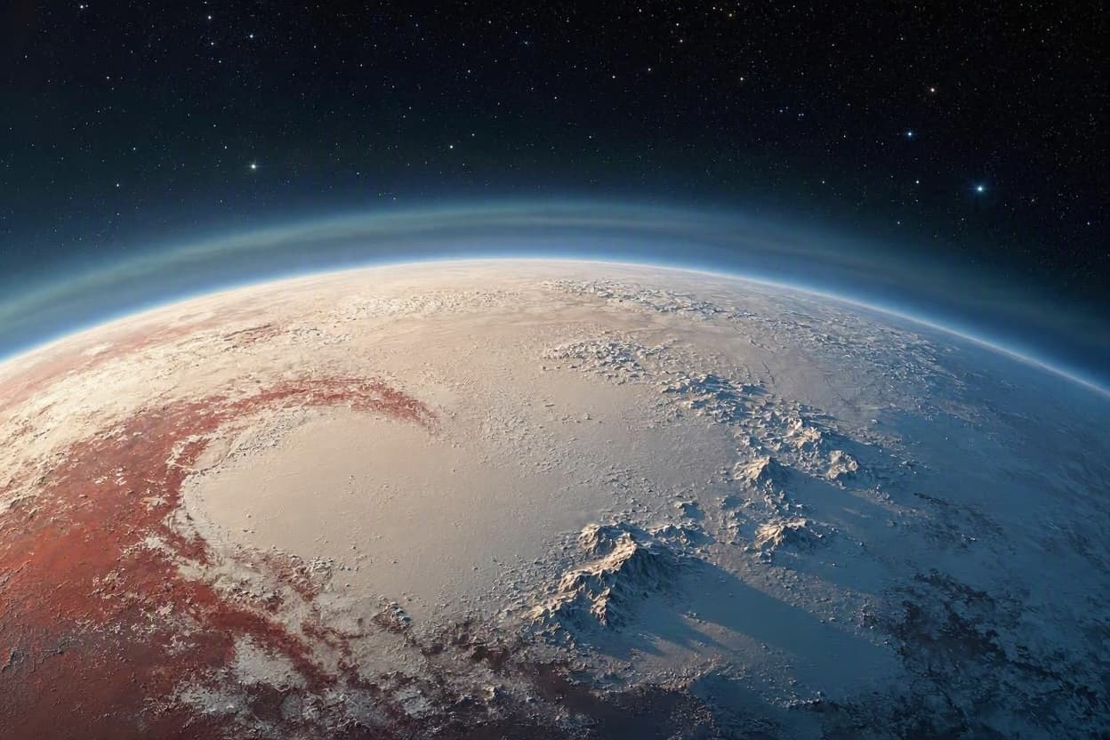 Pluto’s Atmosphere Shrinks in Its Long Winter Pluto’s Atmosphere Shrinks in Its Long Winter