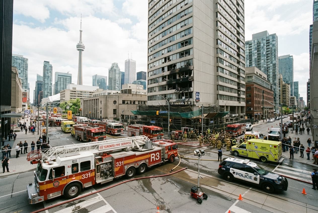 Construction Site Tragedy: Downtown Toronto High-Rise Crane Collapse Kills Two Ironworkers Construction Site Tragedy: Downtown Toronto High-Rise Crane Collapse Kills Two Ironworkers