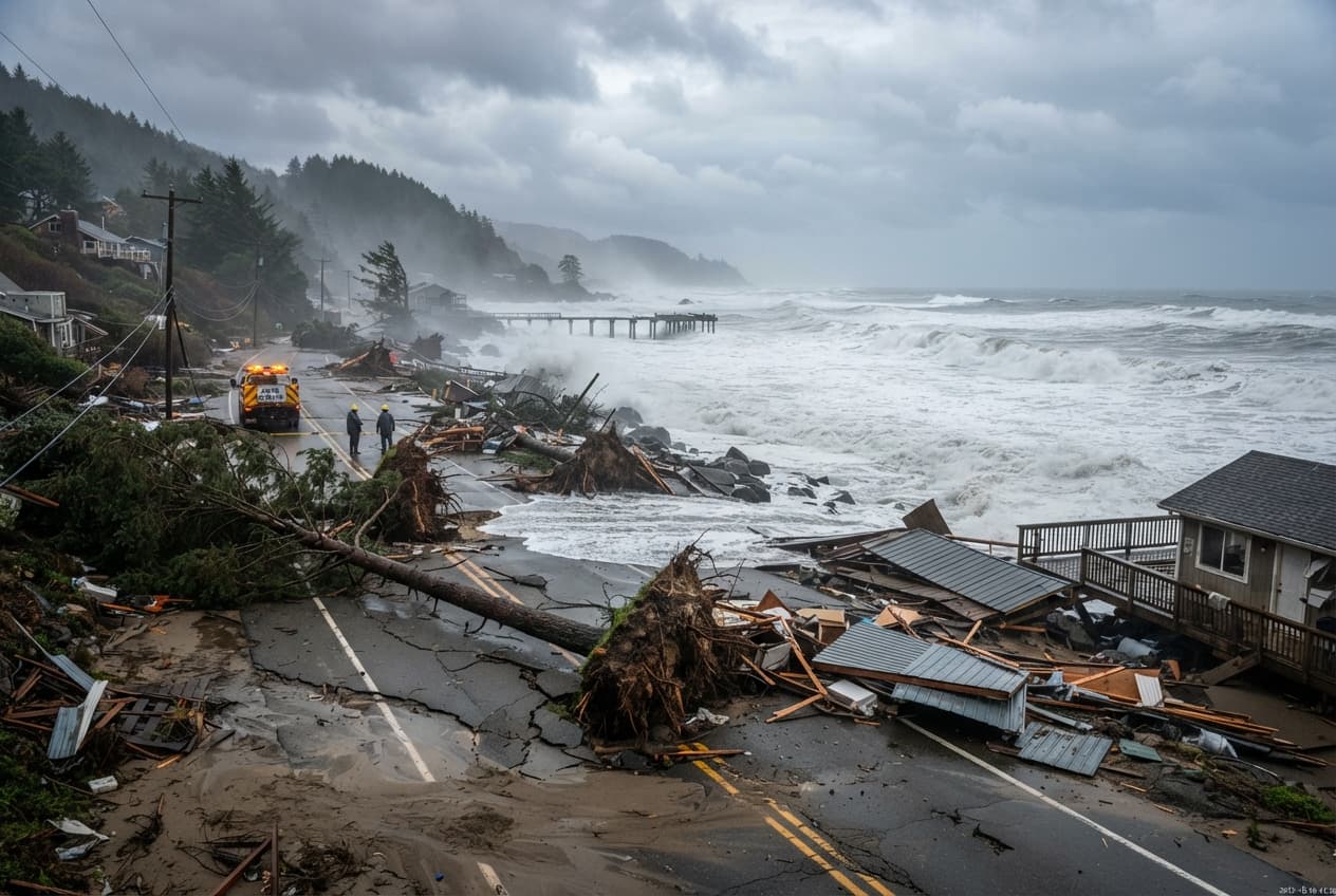 Typhoon Storm Disaster, Kochi: Powerful Storm Triggers Destructive Coastal Surges and Structural Collapses, Leaving Five Dead Typhoon Storm Disaster, Kochi: Powerful Storm Triggers Destructive Coastal Surges and Structural Collapses, Leaving Five Dead