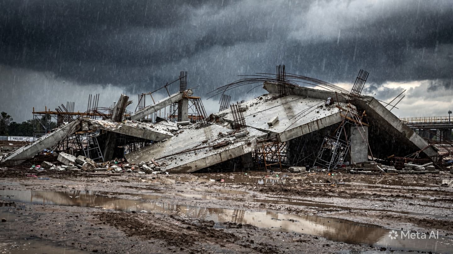 Construction Site Failure Mandalay: Two Fatalities Reported After Building Gives Way in Heavy Rain Construction Site Failure Mandalay: Two Fatalities Reported After Building Gives Way in Heavy Rain