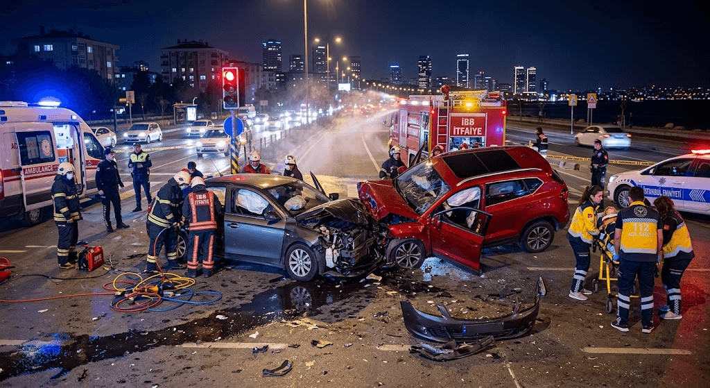 Carnage in Istanbul: 4 Injured, 2 Critically, After Violent Two-Vehicle Crash Carnage in Istanbul: 4 Injured, 2 Critically, After Violent Two-Vehicle Crash