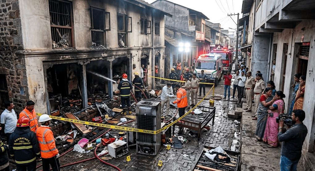 Tragic House Fire in Chavat Galli: Refrigerator Explosion Kills Four Family Members Near Central Bus Stand Tragic House Fire in Chavat Galli: Refrigerator Explosion Kills Four Family Members Near Central Bus Stand