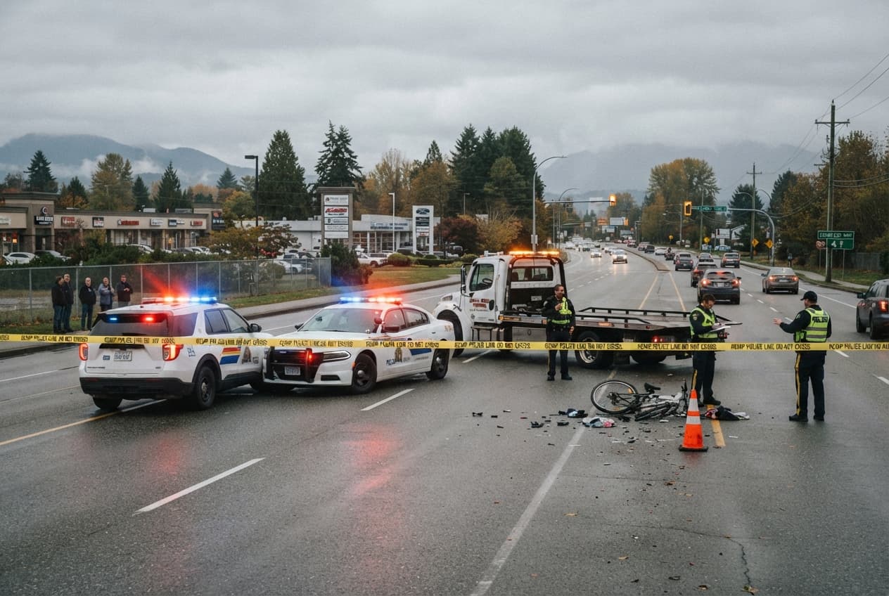 Serious Collision on Lougheed Highway Leaves Male Cyclist Hospitalized in Critical Condition Near Maple Ridge Serious Collision on Lougheed Highway Leaves Male Cyclist Hospitalized in Critical Condition Near Maple Ridge
