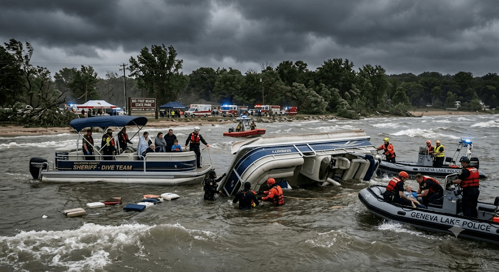 Tragedy on Lake Geneva: Three Children Dead After Boat Capsizes in Wisconsin Tragedy on Lake Geneva: Three Children Dead After Boat Capsizes in Wisconsin